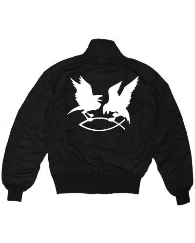 Bestickte MA1 Bomberjacke (Hugin Munin)