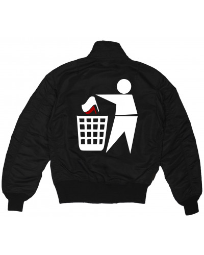 Bestickte MA1 Bomberjacke (Keinen Bock auf Zecken)