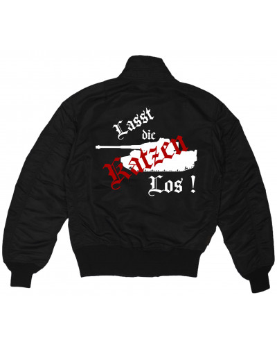 Bestickte MA1 Bomberjacke (Lasst die Katzen los)