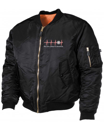 Bestickte MA1 Bomberjacke (Mein Herz schlägt für Deutschland)