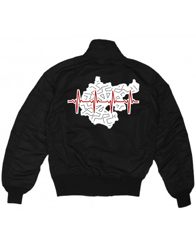 Bestickte MA1 Bomberjacke (Mein Herz schlägt für Deutschland)