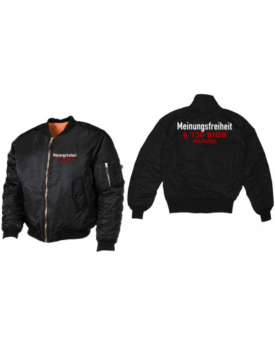 Bestickte MA1 Bomberjacke (Meinungsfreiheit)