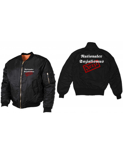Bestickte MA1 Bomberjacke (Nationaler Sozialismus jetzt)