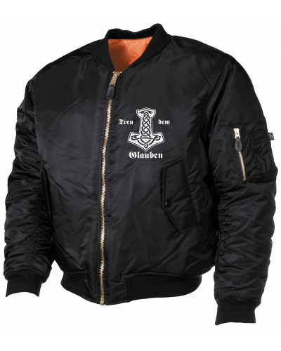Bestickte MA1 Bomberjacke (Treu dem Glauben)