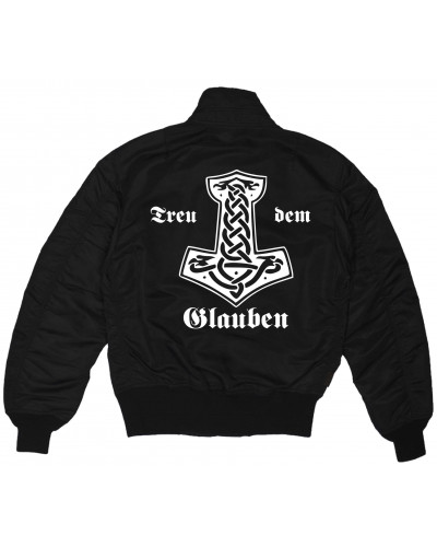 Bestickte MA1 Bomberjacke (Treu dem Glauben)