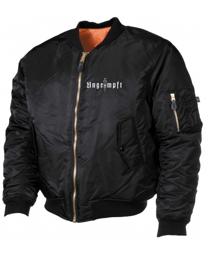 Bestickte MA1 Bomberjacke (Ungeimpft, Einfarbig)