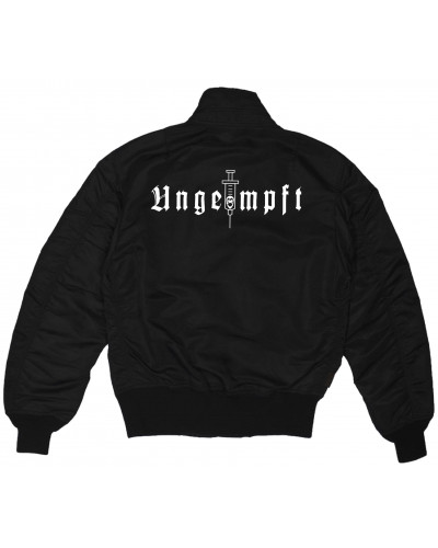 Bestickte MA1 Bomberjacke (Ungeimpft, Einfarbig)
