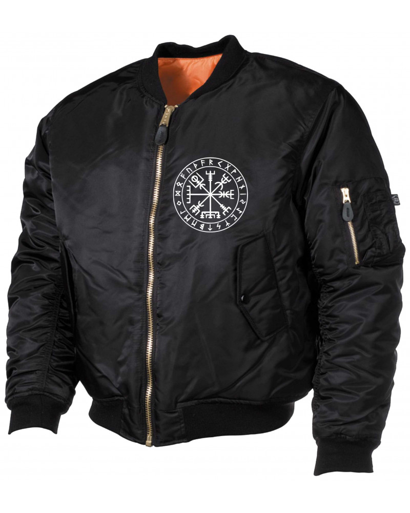 Bestickte MA1 Bomberjacke (Vegvisir)