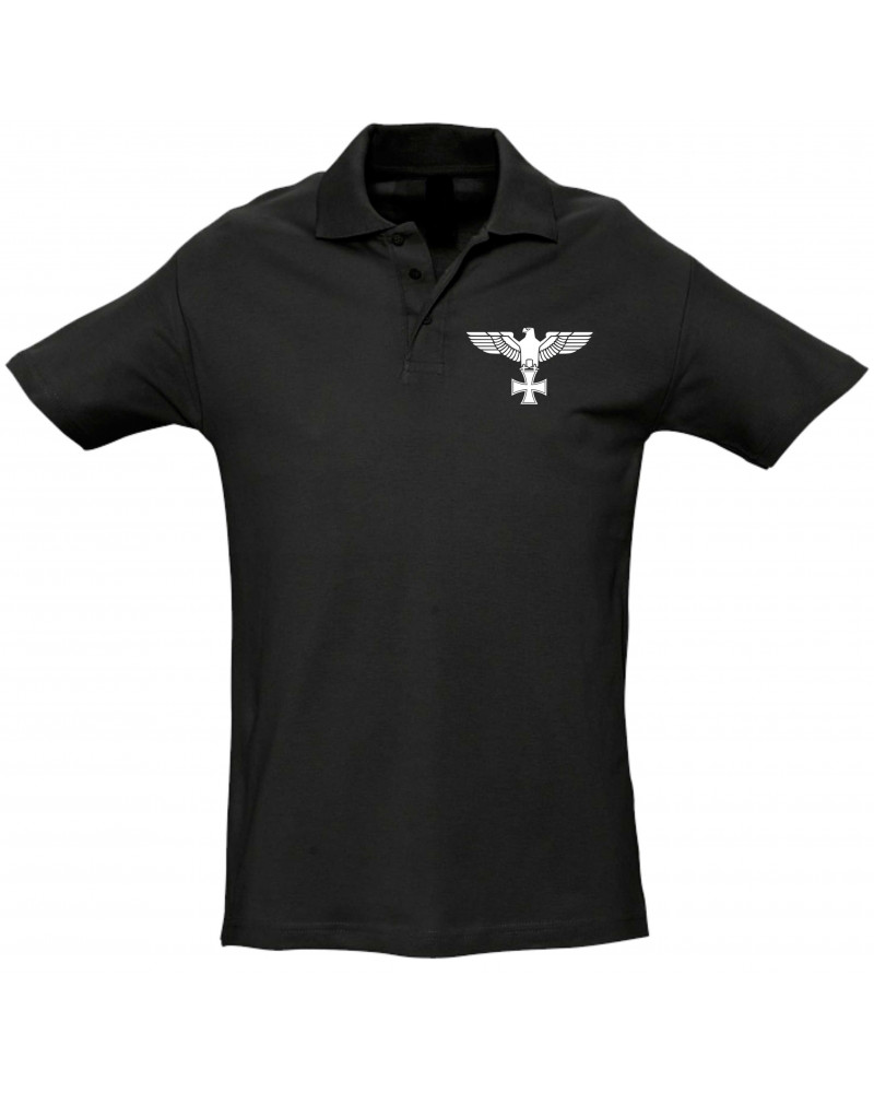 Besticktes Herren Poloshirt (Adler, Kreuz)