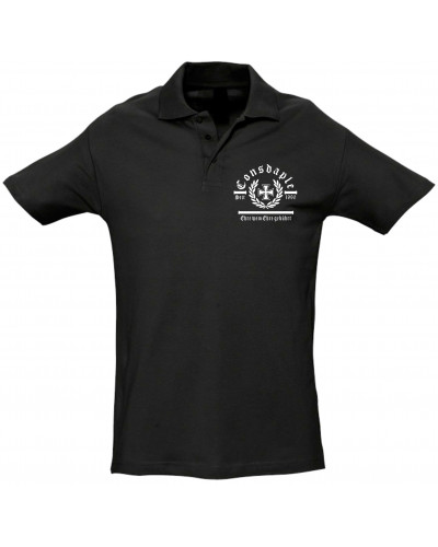 Besticktes Herren Poloshirt (Consdaple, Ehre wem Ehre gebührt)