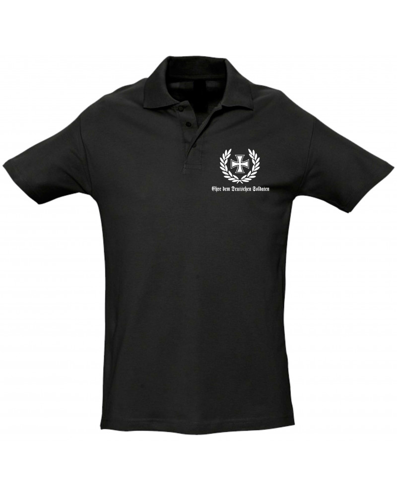 Besticktes Herren Poloshirt (Ehre dem Deutschen Soldaten)