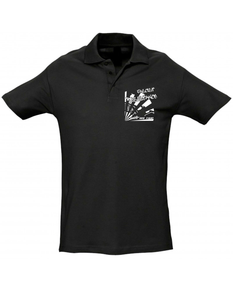 Besticktes Herren Poloshirt (Fascist Resistance)