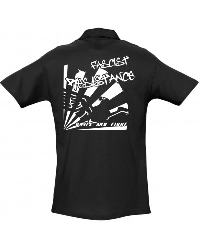 Besticktes Herren Poloshirt (Fascist Resistance)