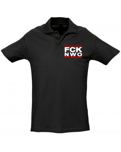Besticktes Herren Poloshirt (FCK NWO)