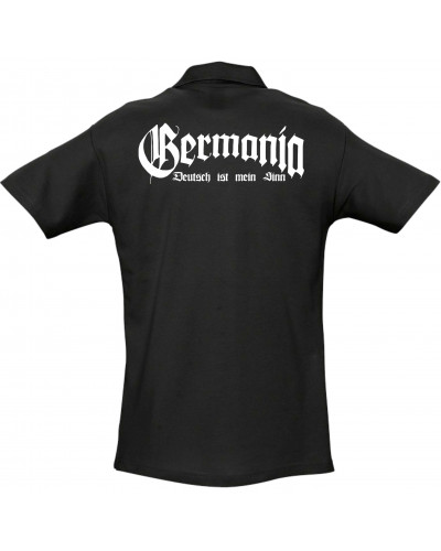 Besticktes Herren Poloshirt (Germania, Deutsch ist mein Sinn)