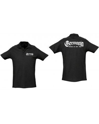 Besticktes Herren Poloshirt (Germania, Deutsch ist mein Sinn)