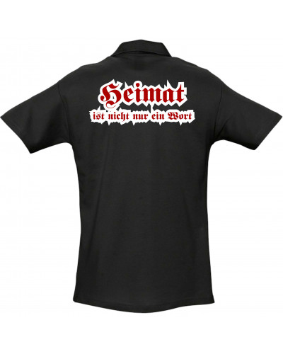 Besticktes Herren Poloshirt (Heimat ist nicht nur ein Wort)