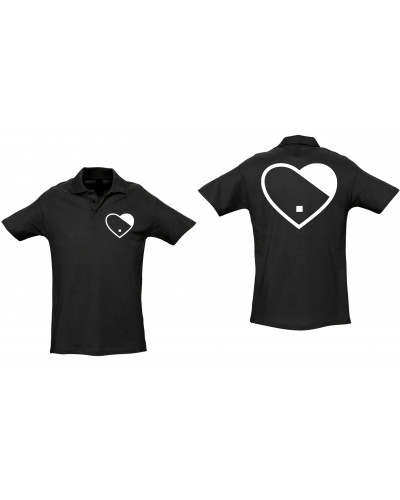 Besticktes Herren Poloshirt (Herz)