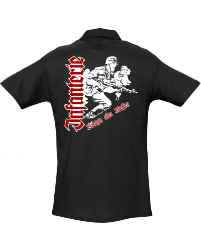 Besticktes Herren Poloshirt (Infanterie, Königin aller Waffen)