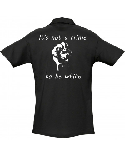 Besticktes Herren Poloshirt (Its not a crime to be white)
