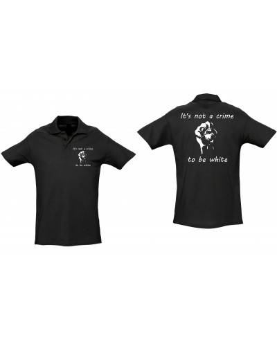 Besticktes Herren Poloshirt (Its not a crime to be white)