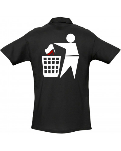 Besticktes Herren Poloshirt (Keinen Bock auf Zecken)