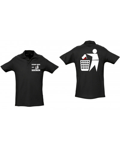 Besticktes Herren Poloshirt (Keinen Bock auf Zecken)