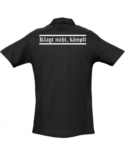 Besticktes Herren Poloshirt (Klagt nicht kämpft)