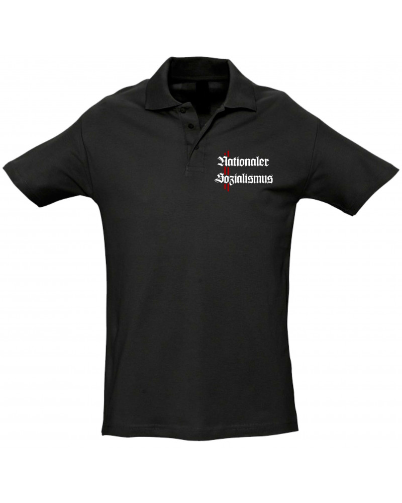 Besticktes Herren Poloshirt (Nationaler Sozialismus)