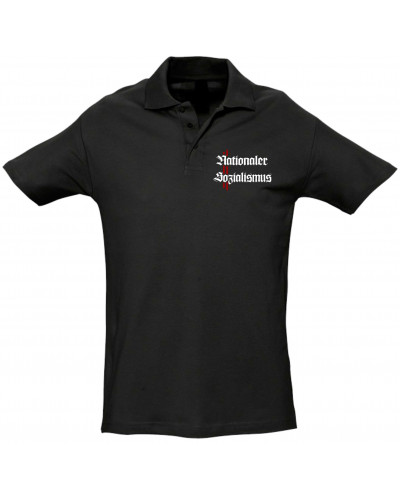 Besticktes Herren Poloshirt (Nationaler Sozialismus)
