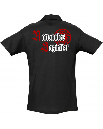 Besticktes Herren Poloshirt (Nationaler Sozialist)