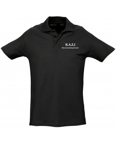 Besticktes Herren Poloshirt (Nazi nicht an Zuwanderung interessiert)