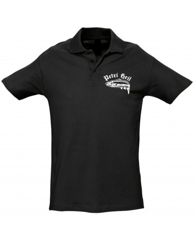 Besticktes Herren Poloshirt (Petri Heil)