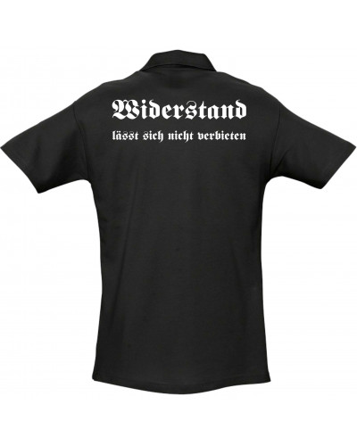 Besticktes Herren Poloshirt (Widerstand lässt sich nicht verbieten)