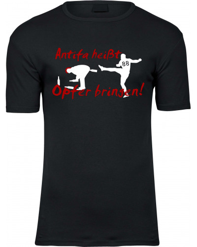 Herren Premium T-Shirt (Antifa heißt Opfer bringen)