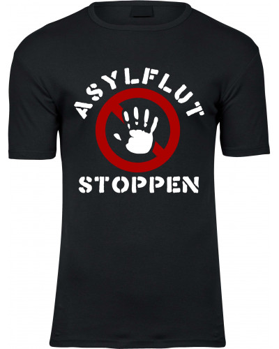 Herren Premium T-Shirt (Asylflut stoppen)