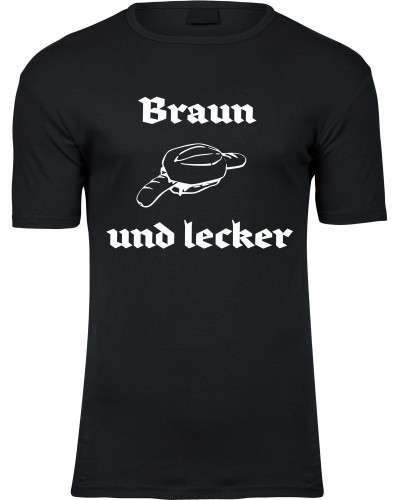 Herren Premium T-Shirt (Braun und lecker)