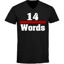 Herren V-Ausschnitt T-Shirt - 14 Words Vorderseite