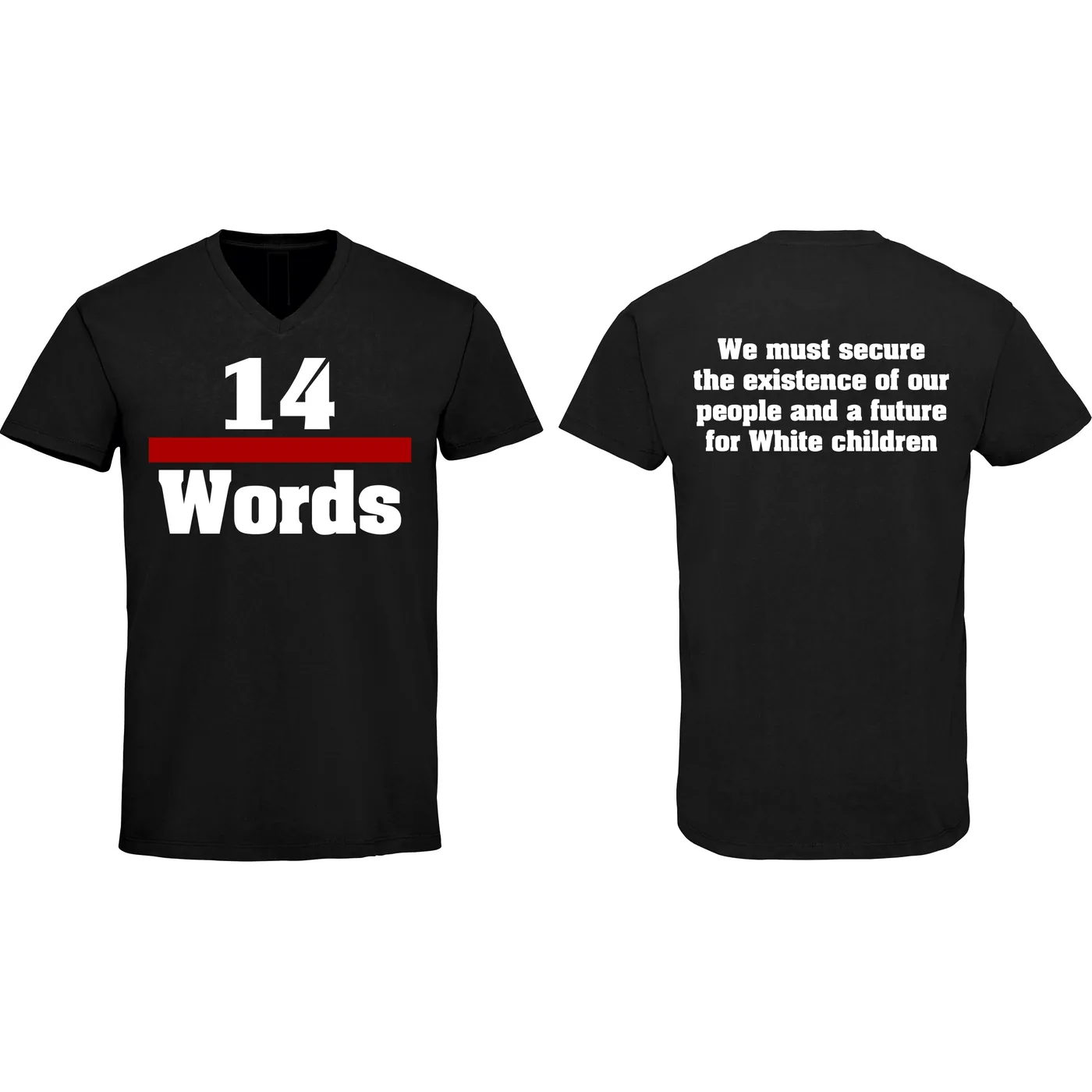 Herren V-Ausschnitt T-Shirt - 14 Words
