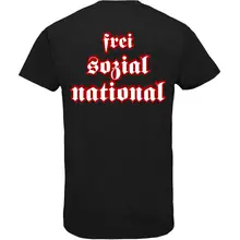 Herren V-Ausschnitt T-Shirt - Nationalist, FSN Rückseite