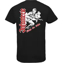 Herren V-Ausschnitt T-Shirt - Infanterie, Königin aller Waffen Rückseite