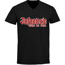 Herren V-Ausschnitt T-Shirt - Infanterie, Königin aller Waffen Vorderseite