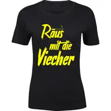 Damen Premium T-Shirt - Raus mit die Viecher Vorderseite