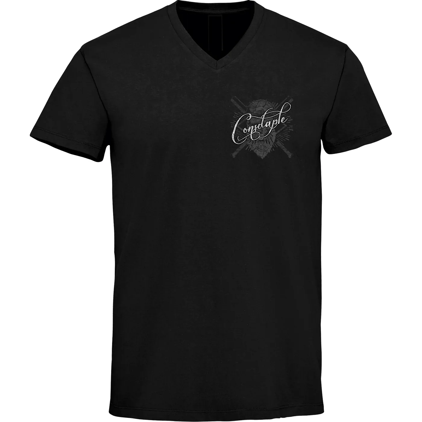 Herren V-Ausschnitt T-Shirt - Consdaple, Totenkopf