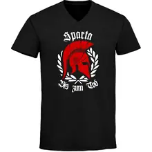 Herren V-Ausschnitt T-Shirt - Sparta, bis zum Tod Vorderseite