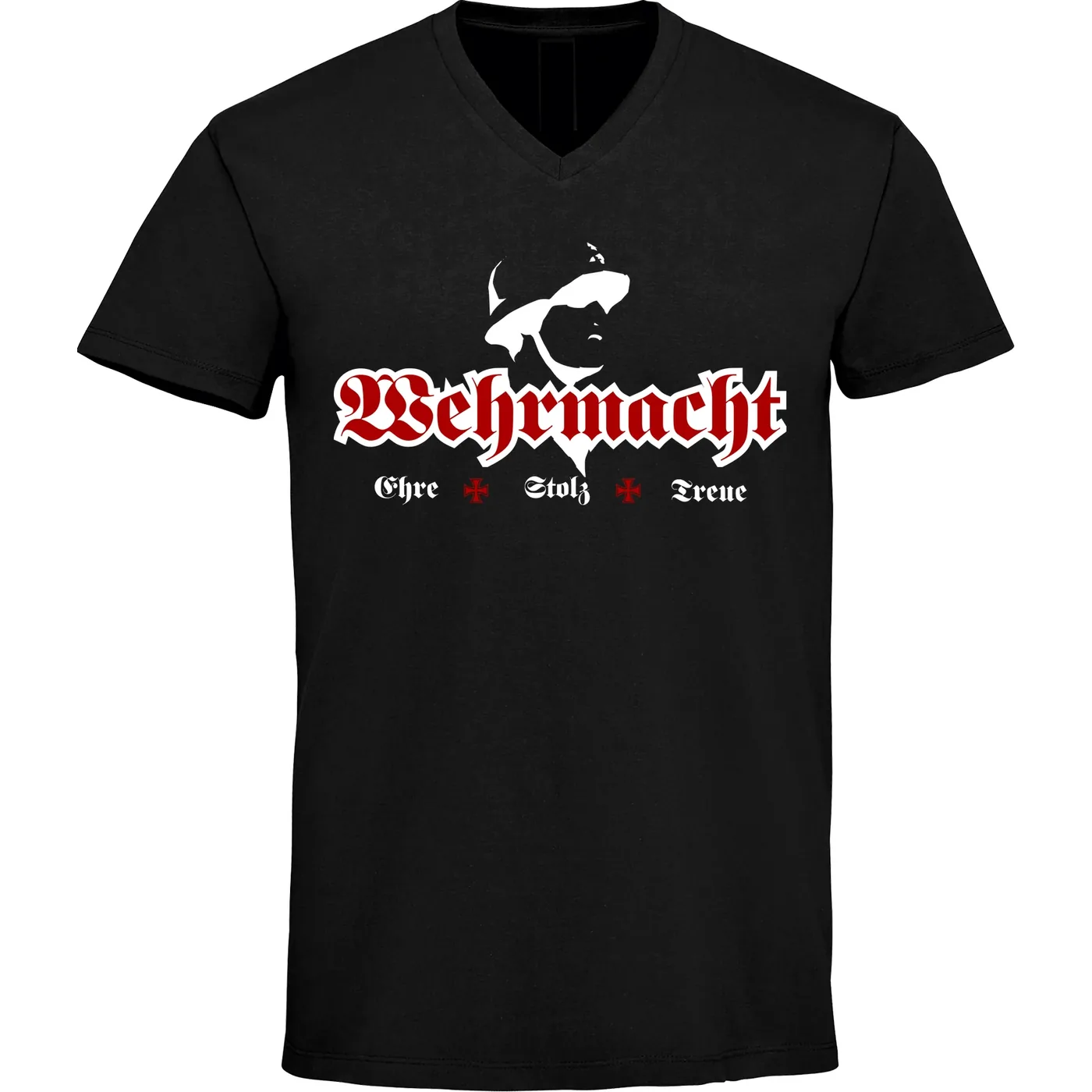 Herren V-Ausschnitt T-Shirt - Wehrmacht, ehre stolz treue