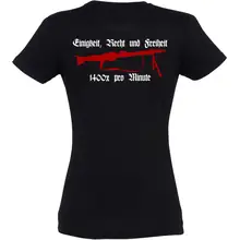 Damen T-Shirt - Mg42 Einigkeit, Recht und Freiheit Rückseite