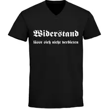 Herren V-Ausschnitt T-Shirt - Widerstand lässt sich nicht verbieten Vorderseite