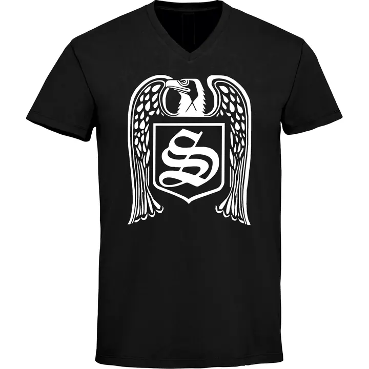 Herren V-Ausschnitt T-Shirt - Skrewdriver, Adler