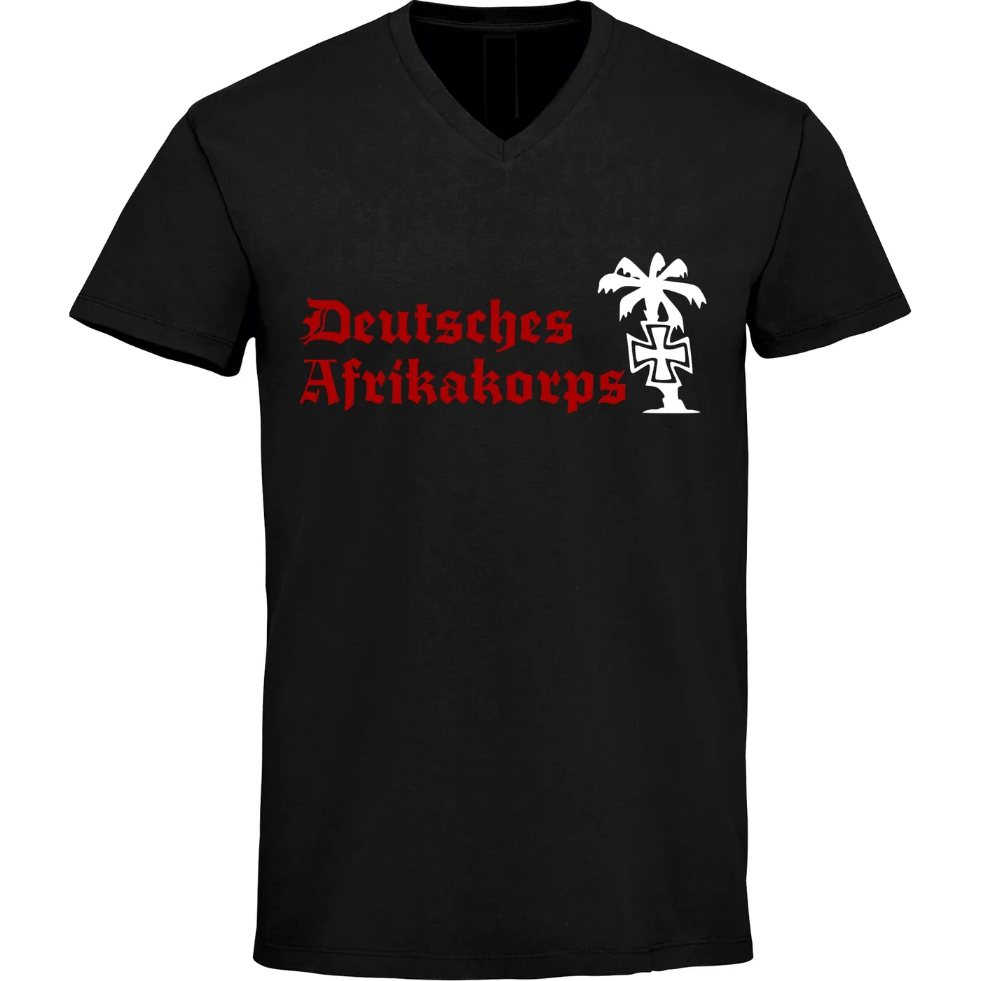 Herren V-Ausschnitt T-Shirt - Deutsches Afrikakorps